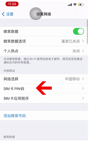 安乡苹果14维修网分享如何给iPhone14的SIM卡设置密码 