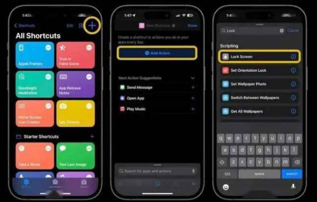 安乡苹果14锁屏维修店分享iPhone14升级iOS16.4后如何创建锁屏快捷方式 