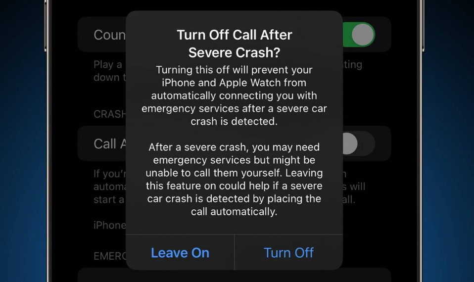 安乡苹果14维修分享 iPhone 14 和 Apple Watch 上关闭崩溃检测 